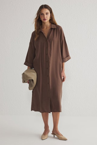Robe chemise - Marron
