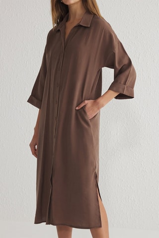 Robe chemise - Marron