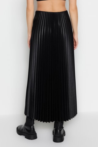 Jupe plissée taille haute - Noir