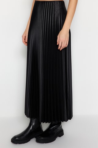 Jupe plissée taille haute - Noir