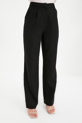 Pantalon droit taille haute - Noir