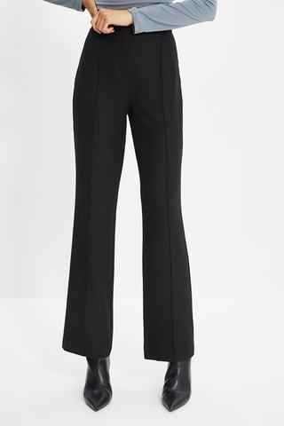 Pantalon droit taille haute - Noir