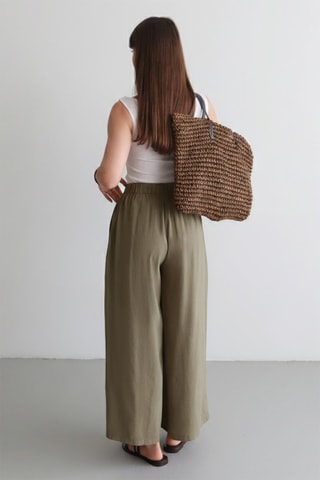 Pantalon trompe-l'œil - Kaki