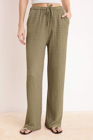 Pantalon wide legs - Kaki