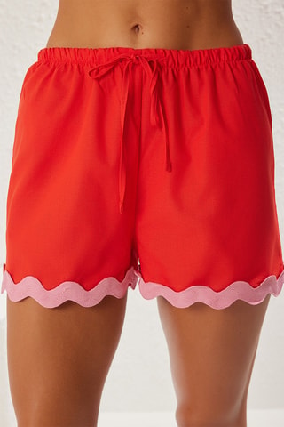 Chemisier et short de plage - Rose et rouge