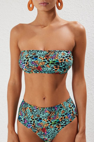 Maillot 2 pièces taille haute - Vert