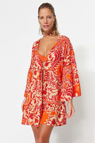 Kimono - Orange et multicolore
