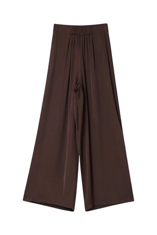 Pantalon wide legs - Marron