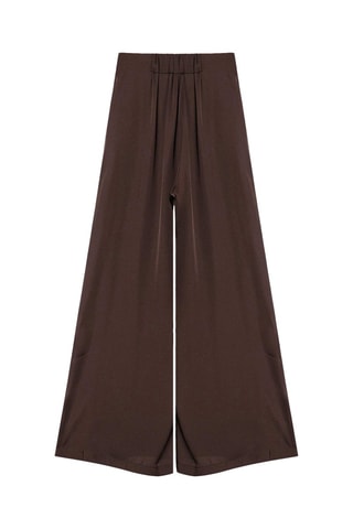 Pantalon wide legs - Marron