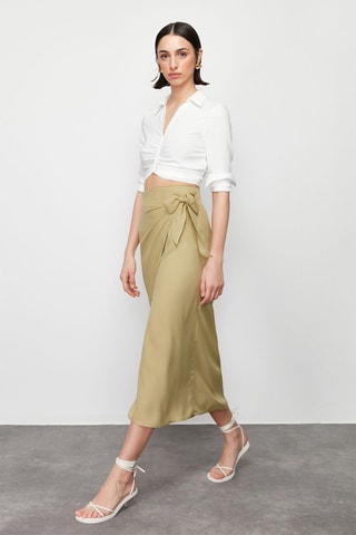 Jupe longue - Vert et beige