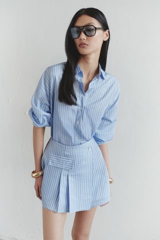Robe trompe-l'œil - Bleu