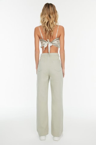 Jean bootcut taille haute - Gris