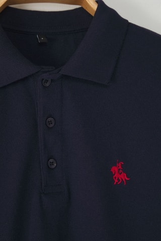Polo regular - Bleu et rouge