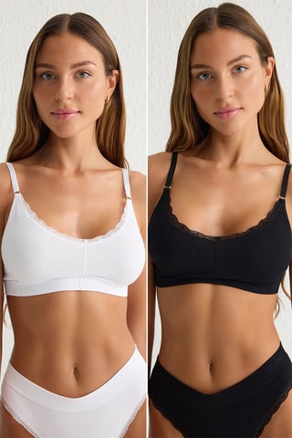 2 brassières - Noir et blanc
