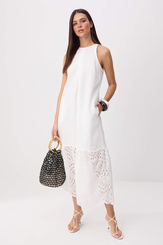 Robe midi - Blanc