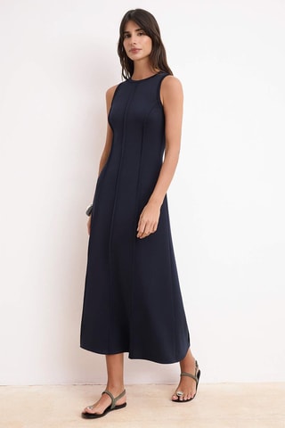 Robe midi - Bleu marine