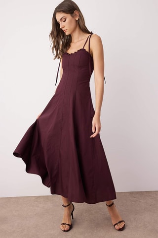 Robe midi - Bordeaux