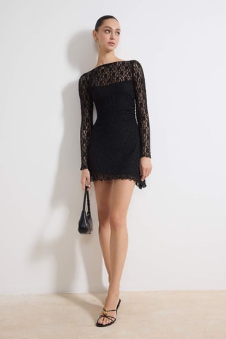 Robe en dentelle - Noir