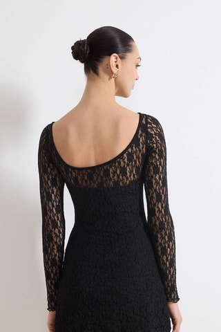 Robe en dentelle - Noir