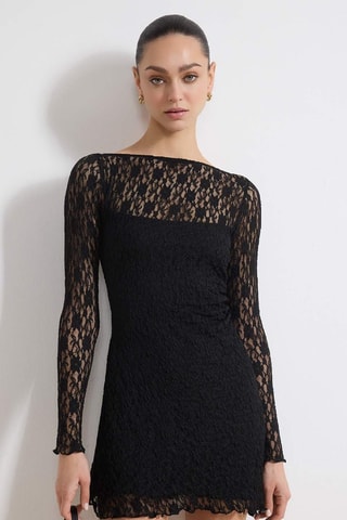 Robe en dentelle - Noir