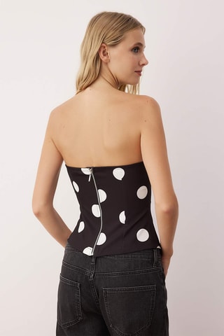 Top bustier - Noir et blanc