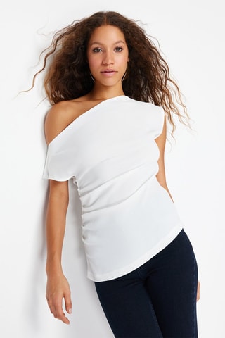 Top asymétrique - Blanc