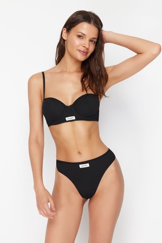 Soutien-gorge et string - Noir et blanc
