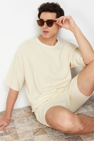 T-shirt oversize - Écru