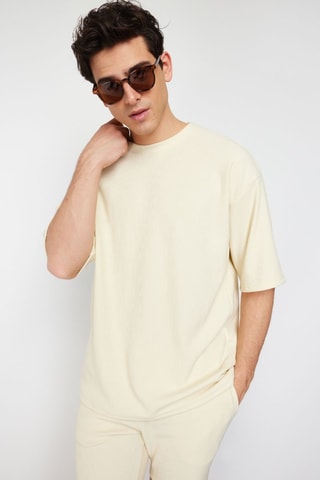 T-shirt oversize - Écru