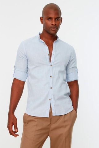 Chemise slim - Bleu