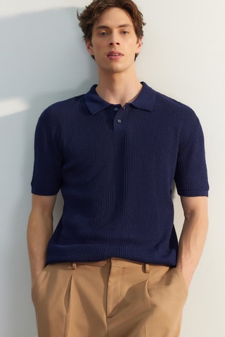 Polo relaxed - Bleu