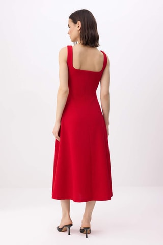 Robe midi - Rouge
