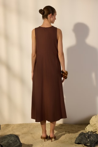 Robe trapèze - Marron