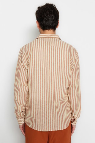 Chemise regular - Beige et marron