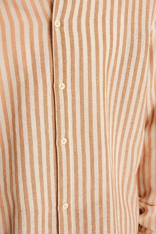 Chemise regular - Beige et marron