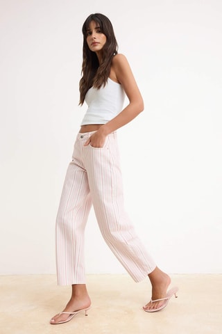 Pantalon barrel taille haute - Multicolore