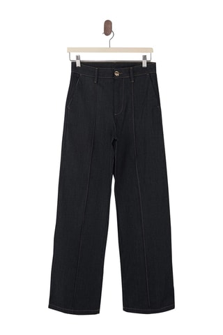Jean wide legs taille haute - Bleu foncé