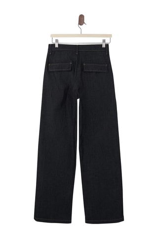 Jean wide legs taille haute - Bleu foncé