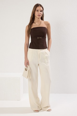 Top bustier - Marron