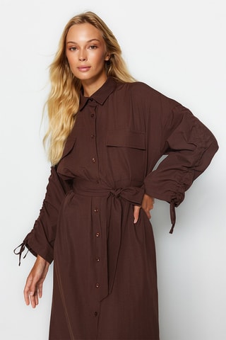 Robe chemise Marron - Marron