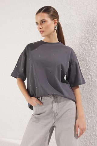 T-shirt oversize - Gris