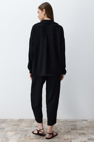 Chemisier et pantalon taille haute - Noir