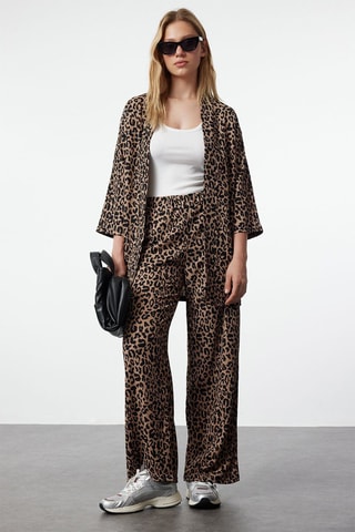 Kimono et pantalon - Noir et marron