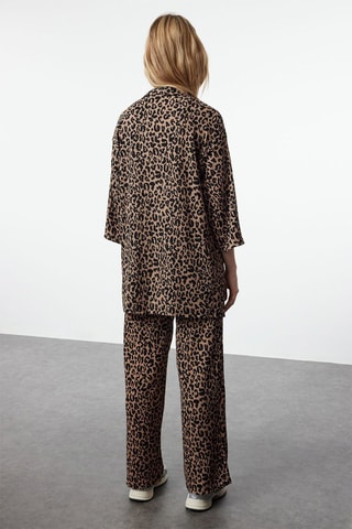 Kimono et pantalon - Noir et marron
