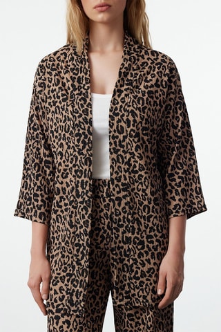 Kimono et pantalon - Noir et marron