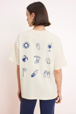 T-shirt oversize - Écru