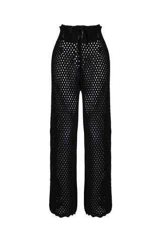 Pantalon de plage taille haute - Noir