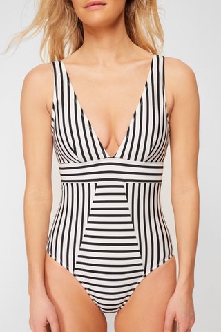Maillot 1 pièce - Blanc et noir