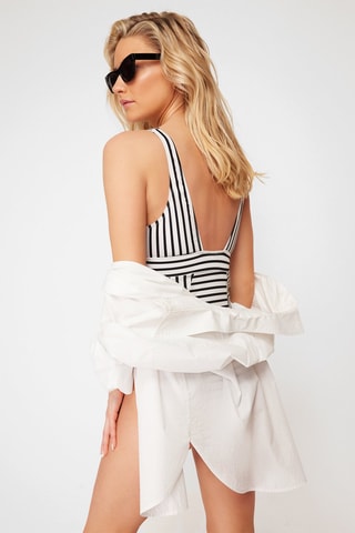 Maillot 1 pièce - Blanc et noir
