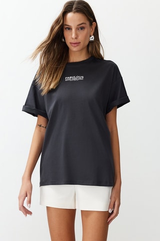 T-shirt oversize - Gris
